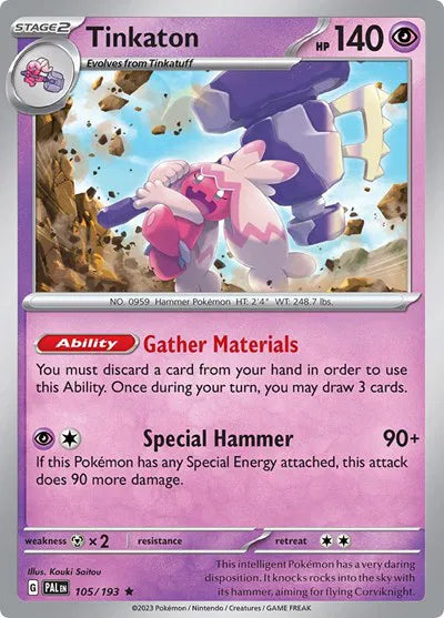 Tinkaton 105/193 · Holofoil (Paldea Evolved)