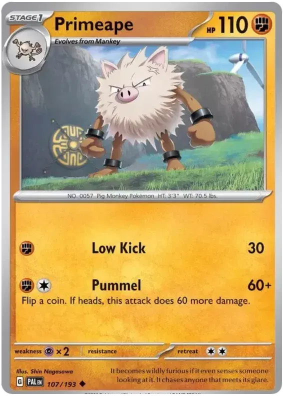 Primeape 107/193 · Normal (Paldea Evolved)