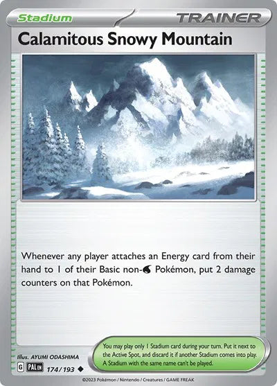 Calamitous Snowy Mountain 174/193 · Normal (Paldea Evolved)