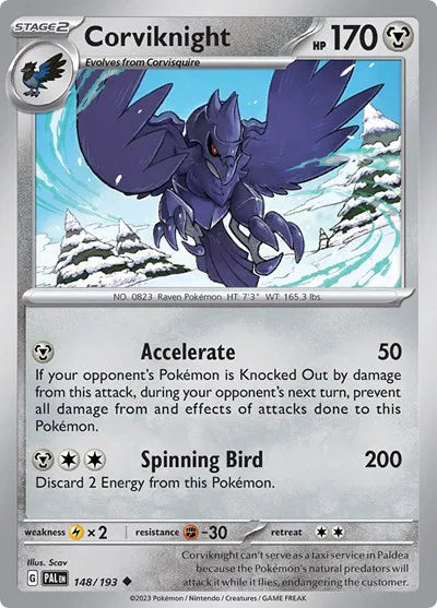 Corviknight 148/193 · Normal (Paldea Evolved)