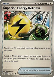 Superior Energy Retrieval 189/193 · Reverse Holofoil (Paldea Evolved)