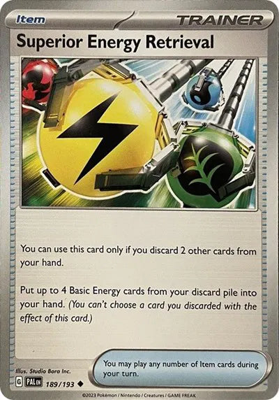 Superior Energy Retrieval 189/193 · Reverse Holofoil (Paldea Evolved)