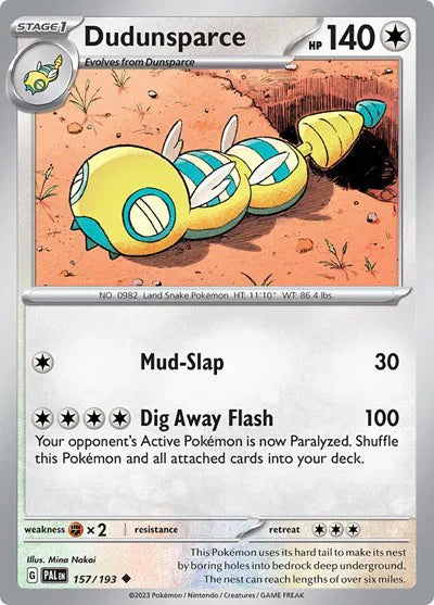 Dudunsparce 157/193 · Reverse Holofoil (Paldea Evolved)