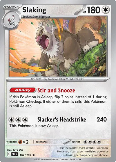 Slaking 162/193 · Holofoil (Paldea Evolved)