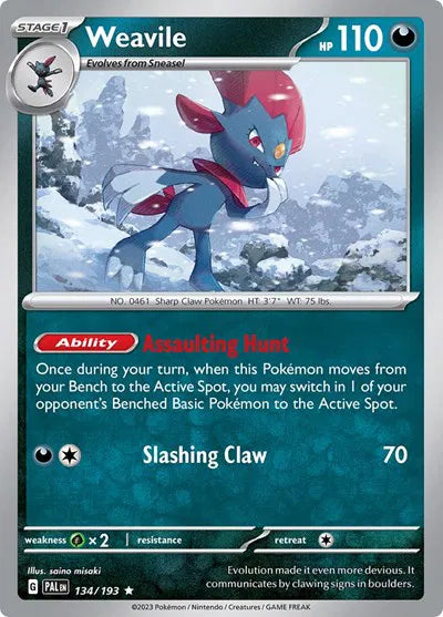 Weavile 134/193 · Holofoil (Paldea Evolved)