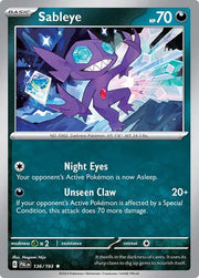 Sableye 136/193 · Reverse Holofoil (Paldea Evolved)