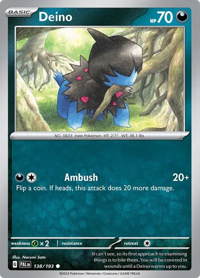 Deino 138/193 · Normal (Paldea Evolved)