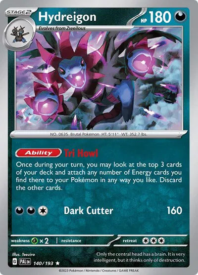 Hydreigon 140/193 · Holofoil (Paldea Evolved)