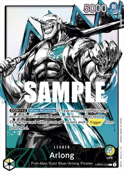 PSA 10 - Arlong - OP03-022 - Alternate Art Leader