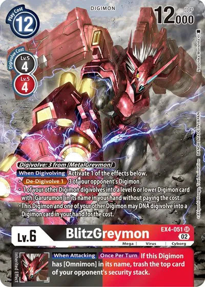 BlitzGreymon (Alternate Art) EX4-051 SR (Alternative Being Booster)