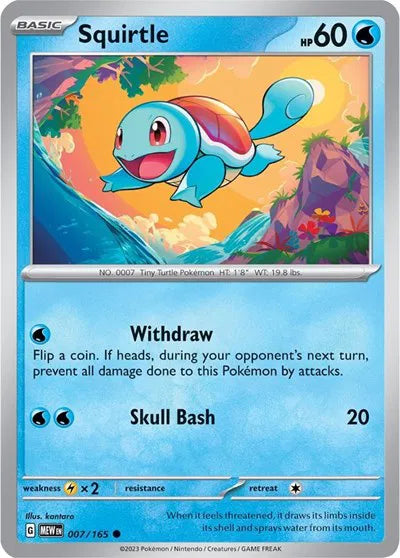 Squirtle 007/165 · Reverse Holofoil (SV: 151)