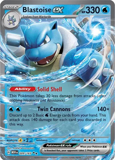Blastoise Ex 009/165 - 151 - Double Rare