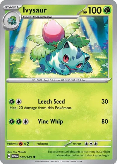 Ivysaur 002/165 · Reverse Holofoil (SV: 151)