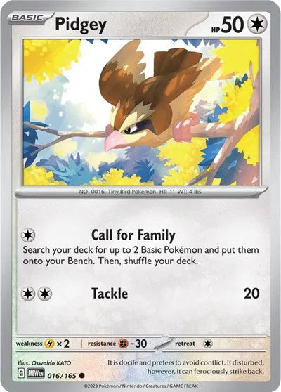 Pidgey 016/165 · Normal (SV: 151)