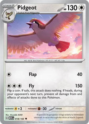 Pidgeot 018/165 · Reverse Holofoil (SV: 151)