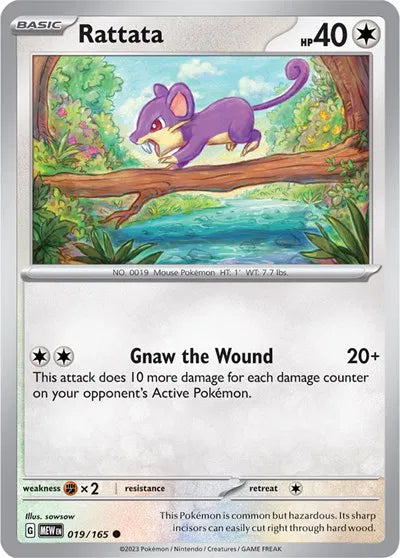 Rattata 019/165 · Reverse Holofoil (SV: 151)