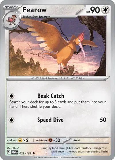 Fearow 022/165 · Normal (SV: 151)