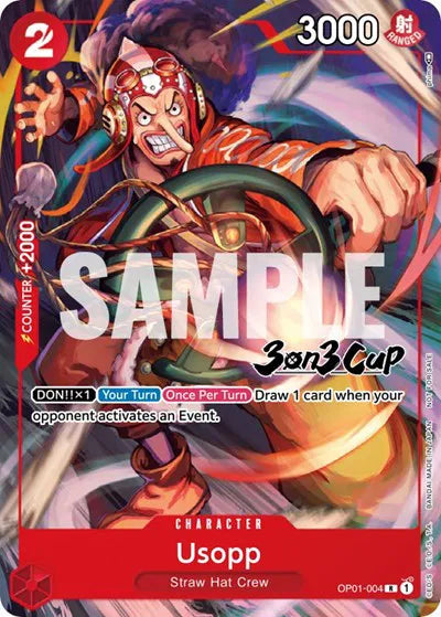 Usopp (3-on-3 Cup) [Participant] OP01-004 (One Piece Promotion Cards) — BGS 10 (Pristine)