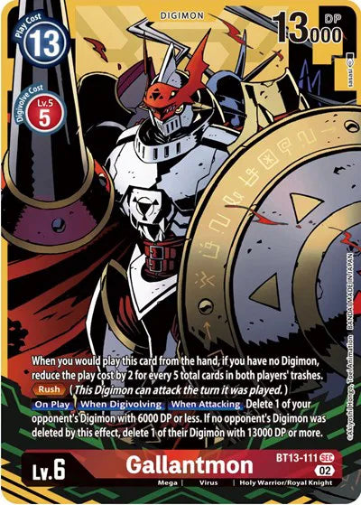 Gallantmon (Alternate Art) BT13-111 SEC (Versus Royal Knight Booster)