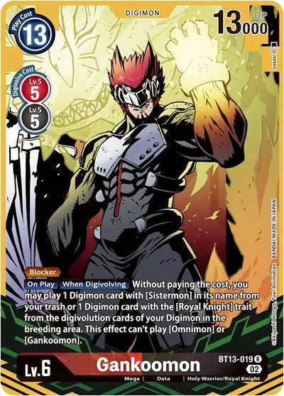 Gankoomon (Alternate Art) BT13-019 R (Versus Royal Knight Booster)