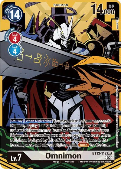 Omnimon (Alternate Art) BT13-112 SEC (Versus Royal Knight Booster)