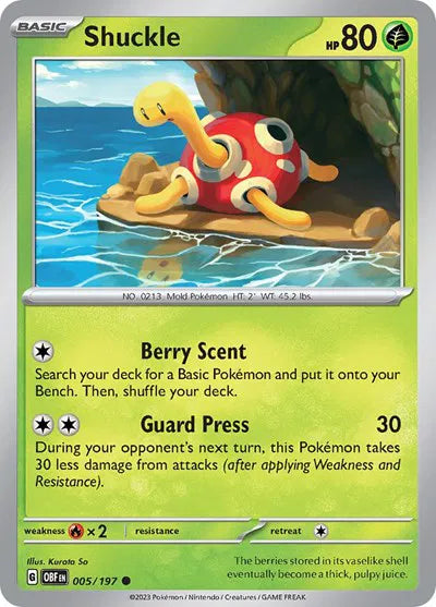 Shuckle 005/197 · Normal (Obsidian Flames)