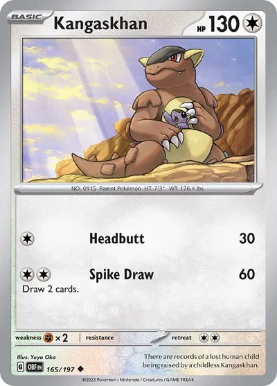 Kangaskhan 165/197 · Normal (Obsidian Flames)