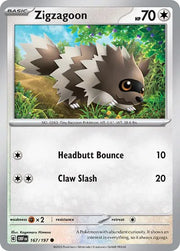 Zigzagoon 167/197 · Reverse Holofoil (Obsidian Flames)
