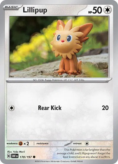 Lillipup 170/197 · Reverse Holofoil (Obsidian Flames)