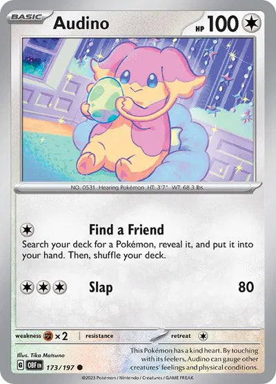 Audino 173/197 · Normal (Obsidian Flames)