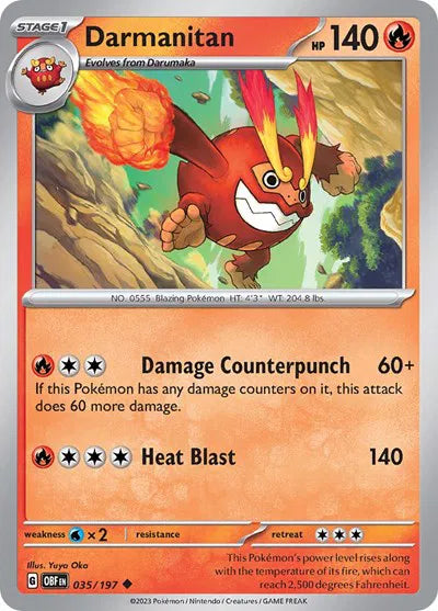 Darmanitan 035/197 · Normal (Obsidian Flames)