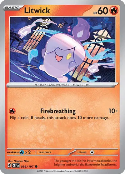 Litwick 036/197 · Normal (Obsidian Flames)