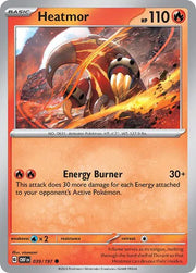 Heatmor 039/197 · Reverse Holofoil (Obsidian Flames)