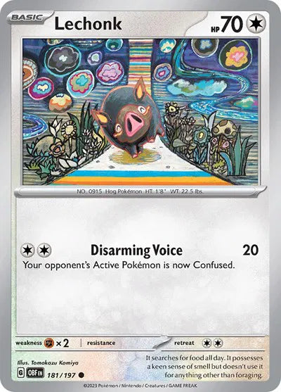 Lechonk 181/197 · Normal (Obsidian Flames)