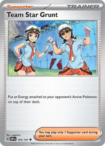 Team Star Grunt 195/197 · Normal (Obsidian Flames)