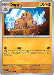 Dugtrio 104/197 · Reverse Holofoil (Obsidian Flames)