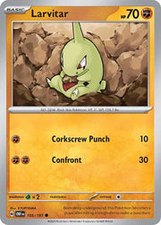 Larvitar 105/197 · Reverse Holofoil (Obsidian Flames)