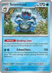 Seismitoad 052/197 · Normal (Obsidian Flames)