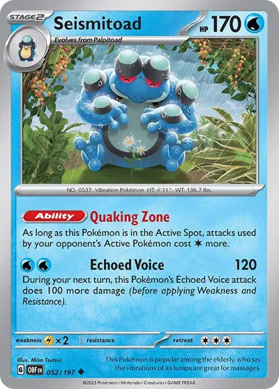 Seismitoad 052/197 · Normal (Obsidian Flames)