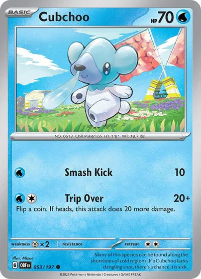 Cubchoo 053/197 · Normal (Obsidian Flames)