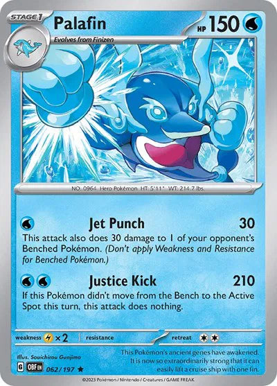 Palafin 062/197 · Reverse Holofoil (Obsidian Flames)
