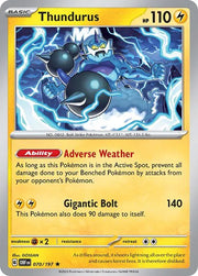 Thundurus 070/197 · Reverse Holofoil (Obsidian Flames)