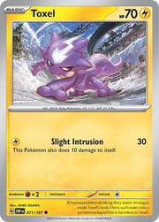 Toxel 071/197 · Reverse Holofoil (Obsidian Flames)