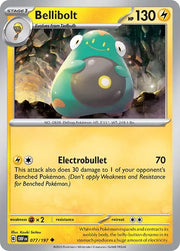 Bellibolt 077/197 · Reverse Holofoil (Obsidian Flames)