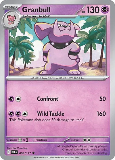 Granbull 088/197 · Normal (Obsidian Flames)