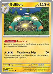 Bellibolt 078/197 · Reverse Holofoil (Obsidian Flames)