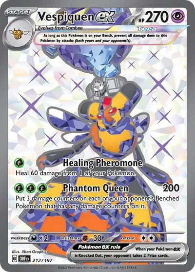 Vespiquen ex 212/197 · Holofoil (Obsidian Flames)