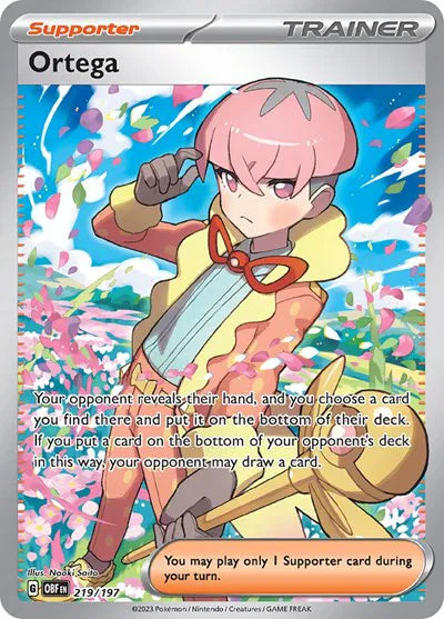 Ortega 219/197 · Holofoil (Obsidian Flames)