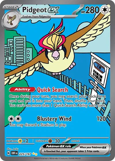 Pidgeot ex 225/197 (Obsidian Flames) SIR