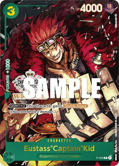 Eustass"Captain"Kid (Store Championship Vol. 2 Winner) P-003 (One Piece Promotion Cards) — PSA 10